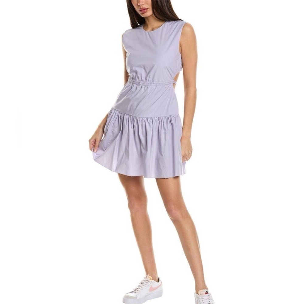 Joie BEA POPLIN OPEN BACK FIT & FLARE DRESS